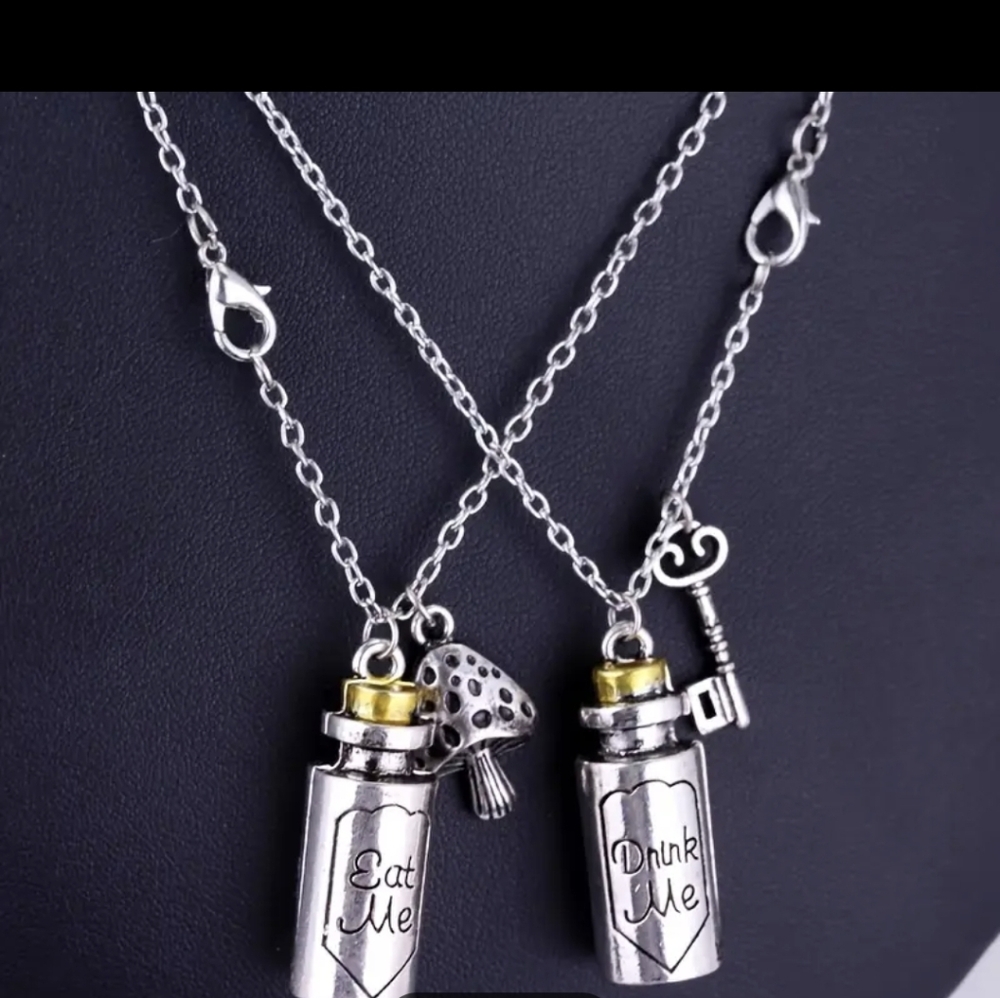 Alice In Wonderland Inspired Necklace New. 2 Choices, Price Is For One Necklace